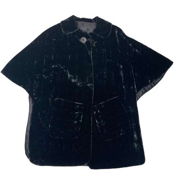 Vintage Velvet Black Cape OSFM Excellent Condition - Picture 4 of 15